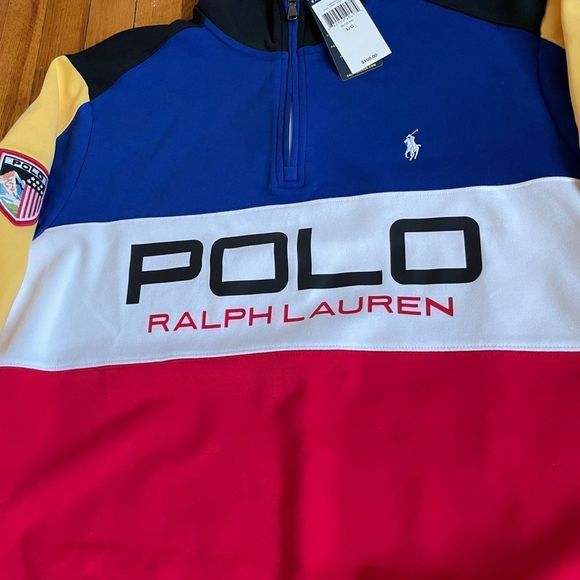 Polo Ralph Lauren 67 Alpine Racing 1/4 Zip Sweatshirt Sweater NWT Size Medium - Picture 6 of 9